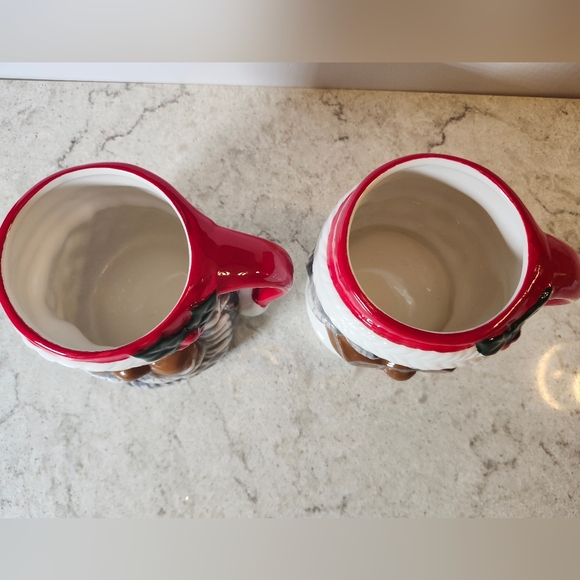 Sleigh Bell Bistro African American Santa & Mrs. Claus Ceramic Coffee Mugs NWOB - Picture 5 of 8